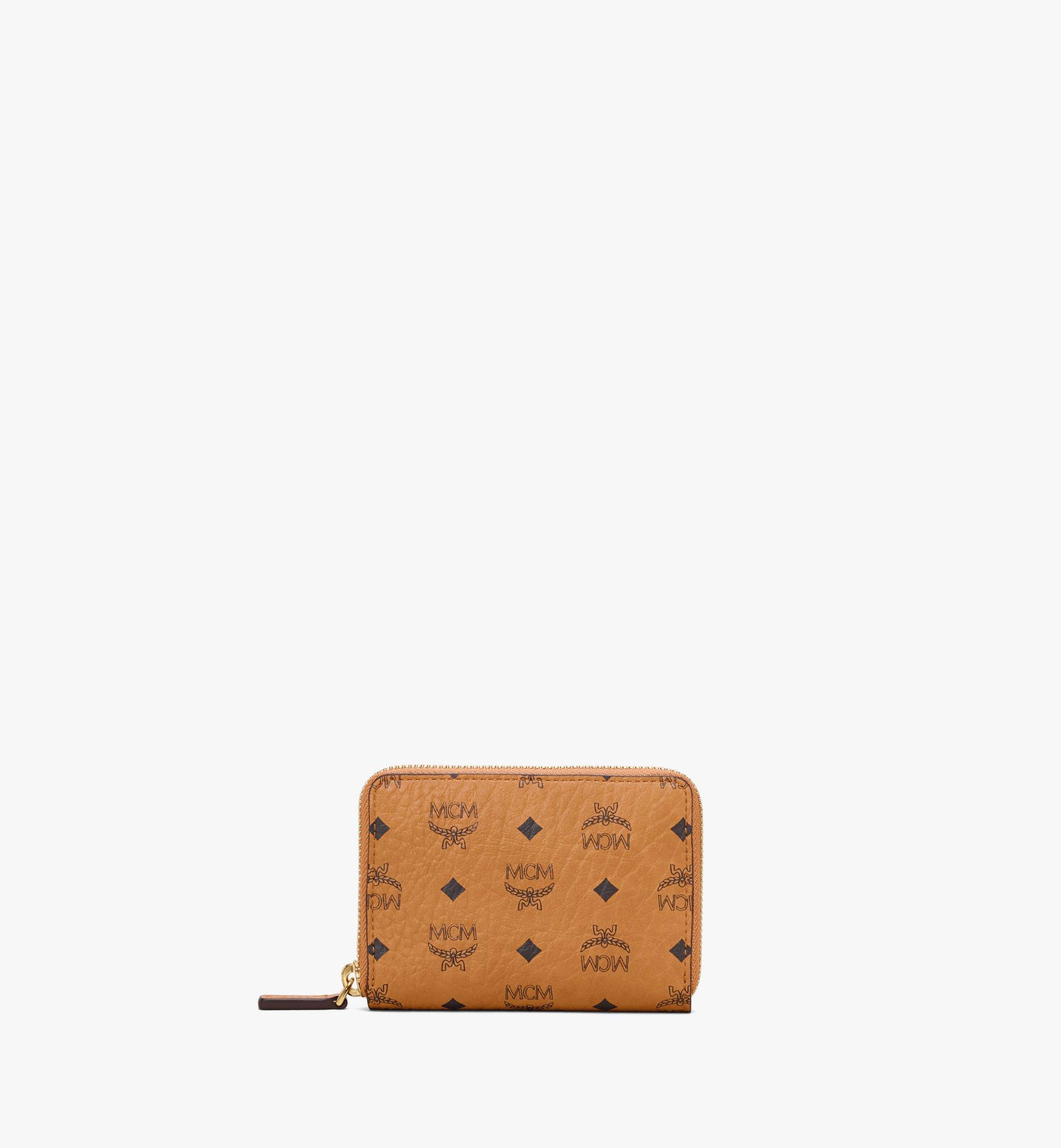 MCM Zip Wallet in Visetos Original Cognac MYLAAVI03CO001 Alternate View 1