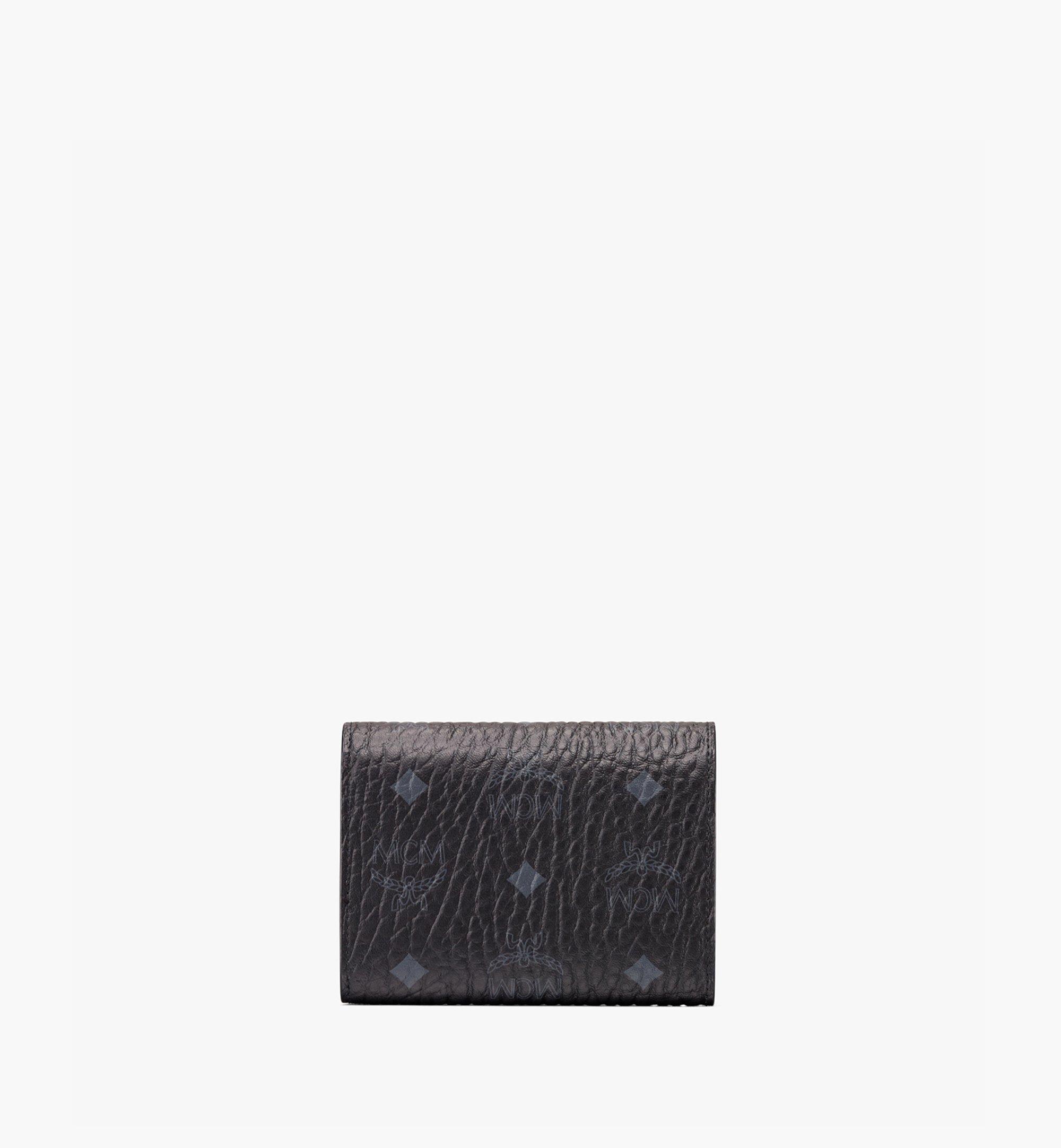 MCM Tracy Trifold Wallet in Visetos Black MYSAAPA02BK001 Alternate View 1