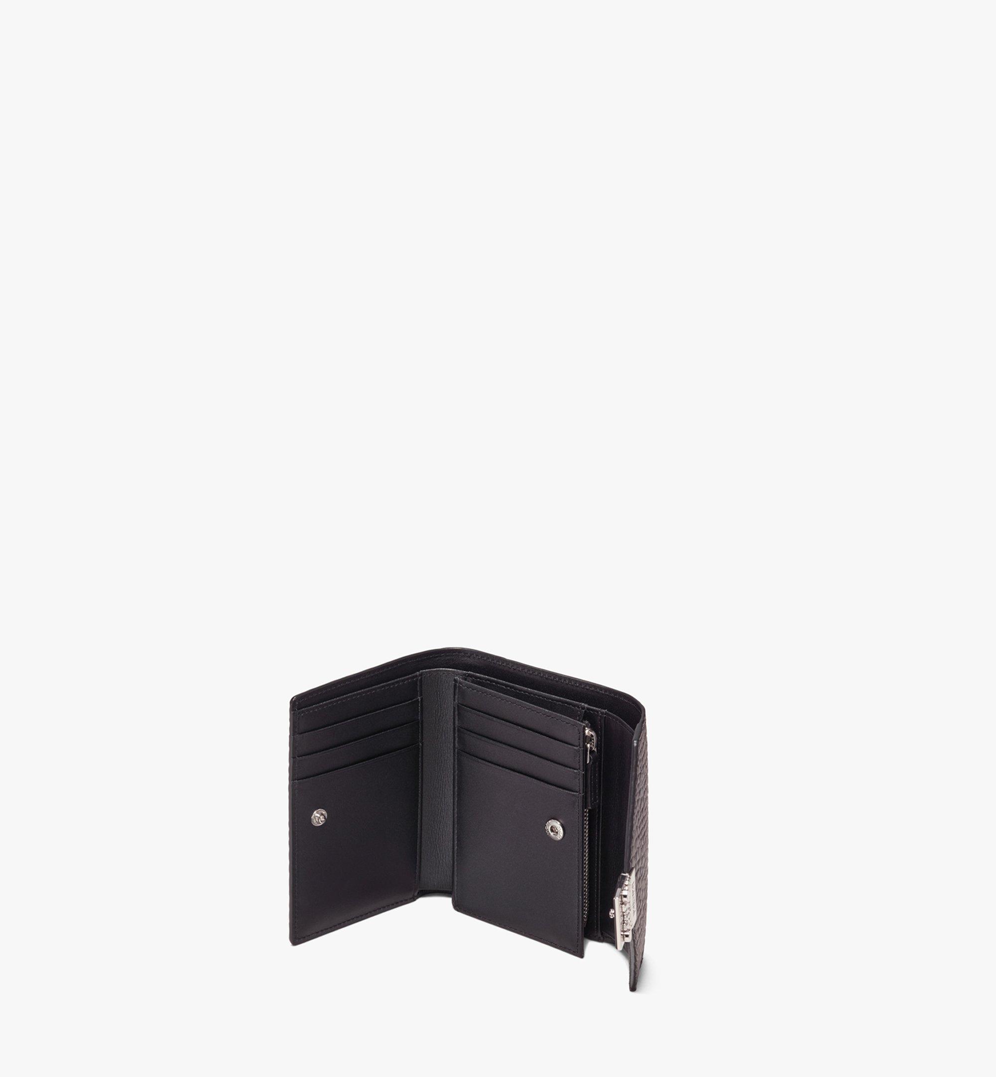 MCM Tracy Trifold Wallet in Visetos Black MYSAAPA02BK001 Alternate View 2