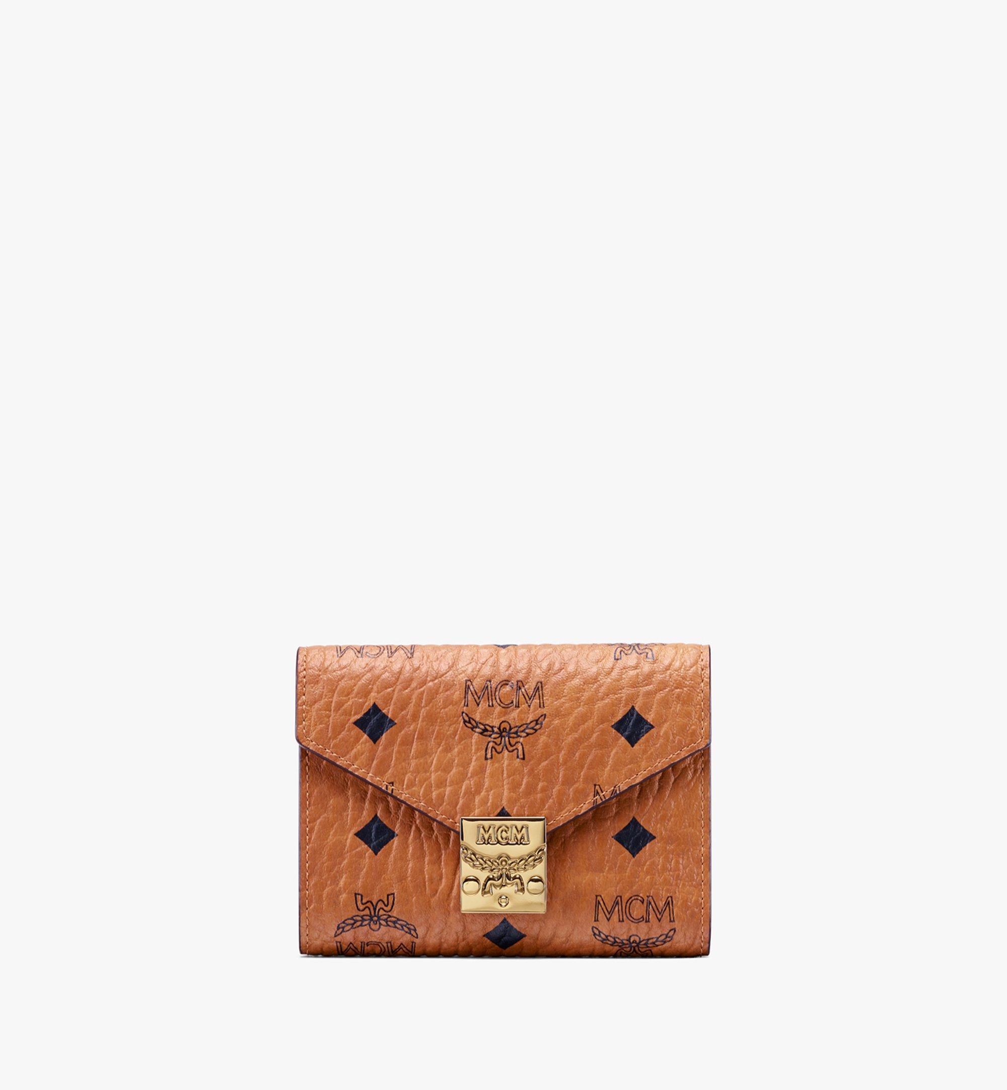 MCM Tracy Trifold Wallet in Visetos Cognac MYSAAPA02CO001 Alternate View 1