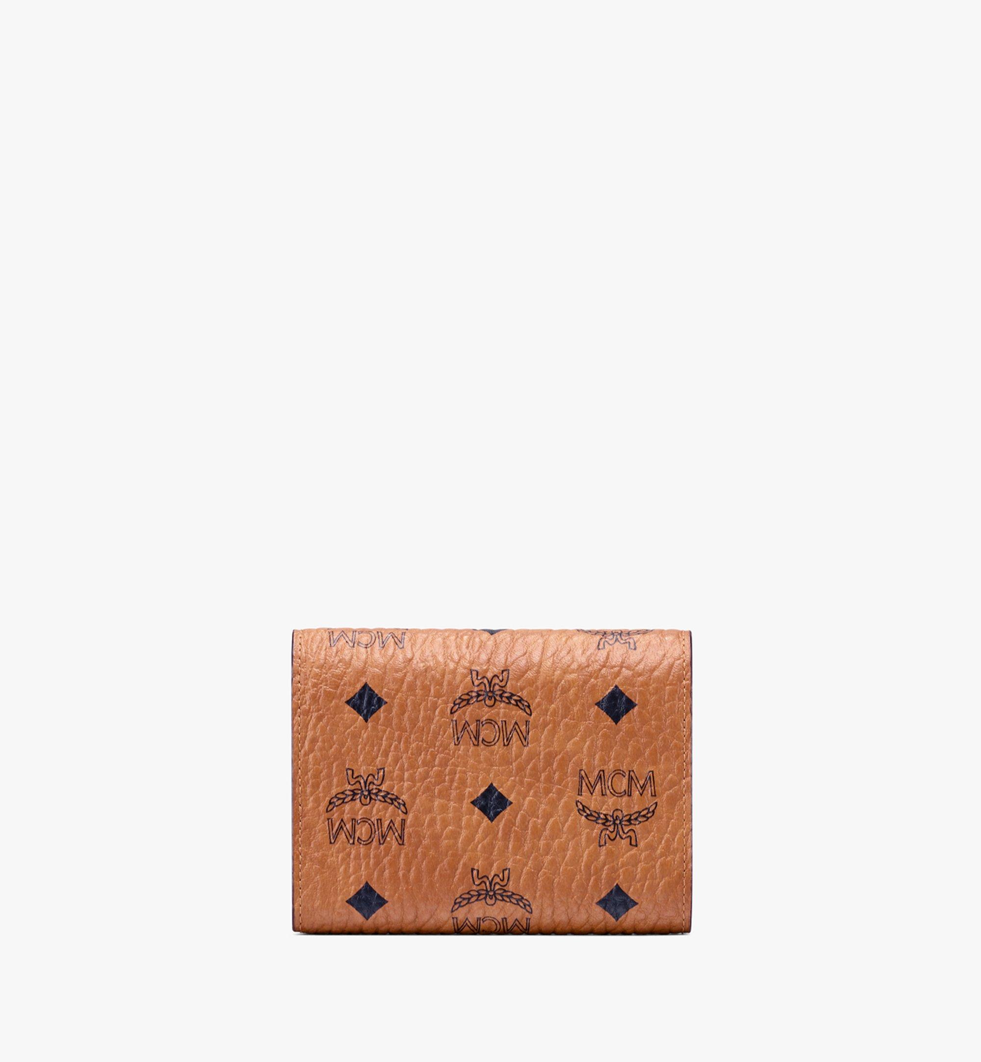MCM Tracy Trifold Wallet in Visetos Cognac MYSAAPA02CO001 Alternate View 1