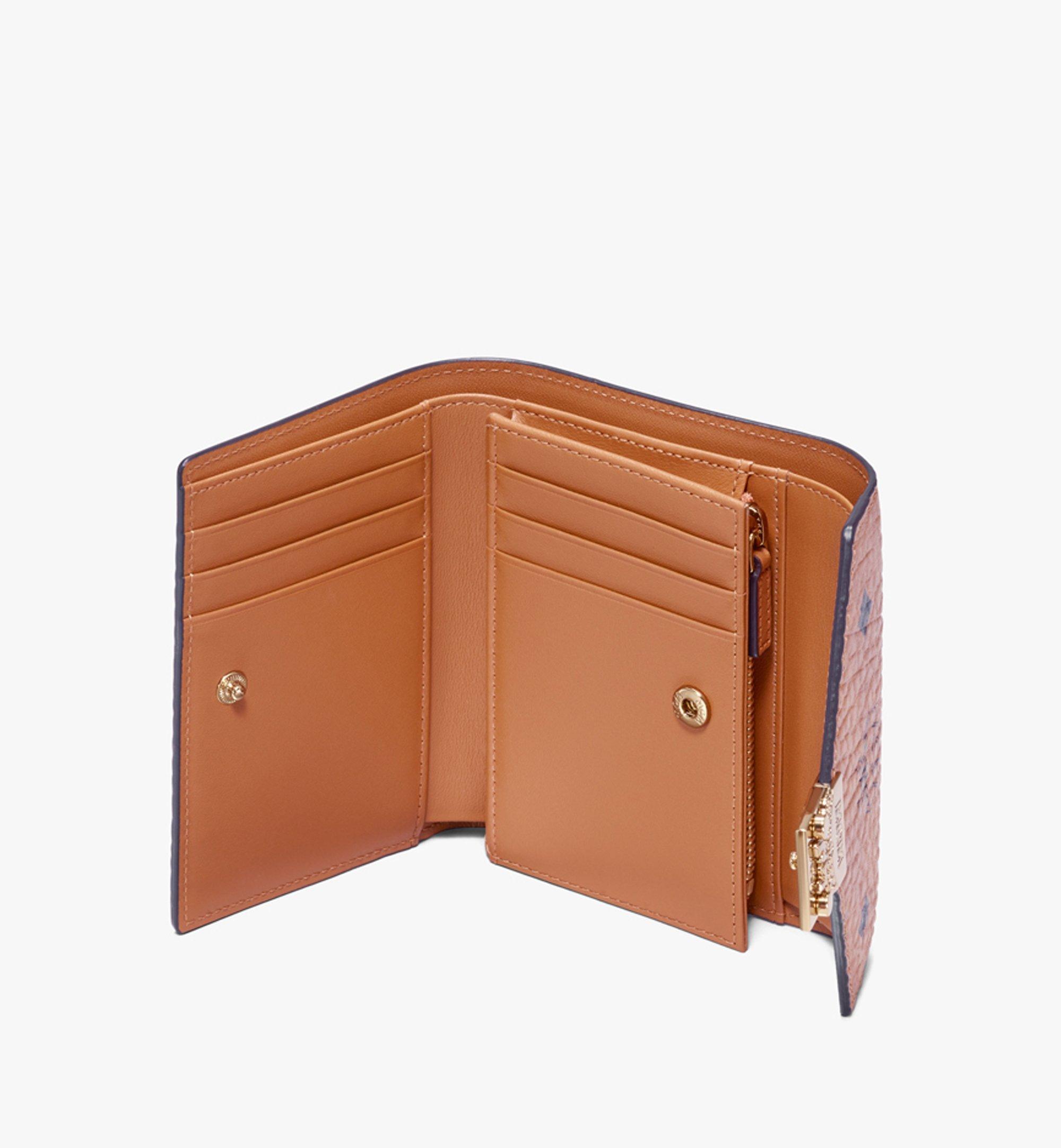 MCM Tracy Trifold Wallet in Visetos Cognac MYSAAPA02CO001 Alternate View 2