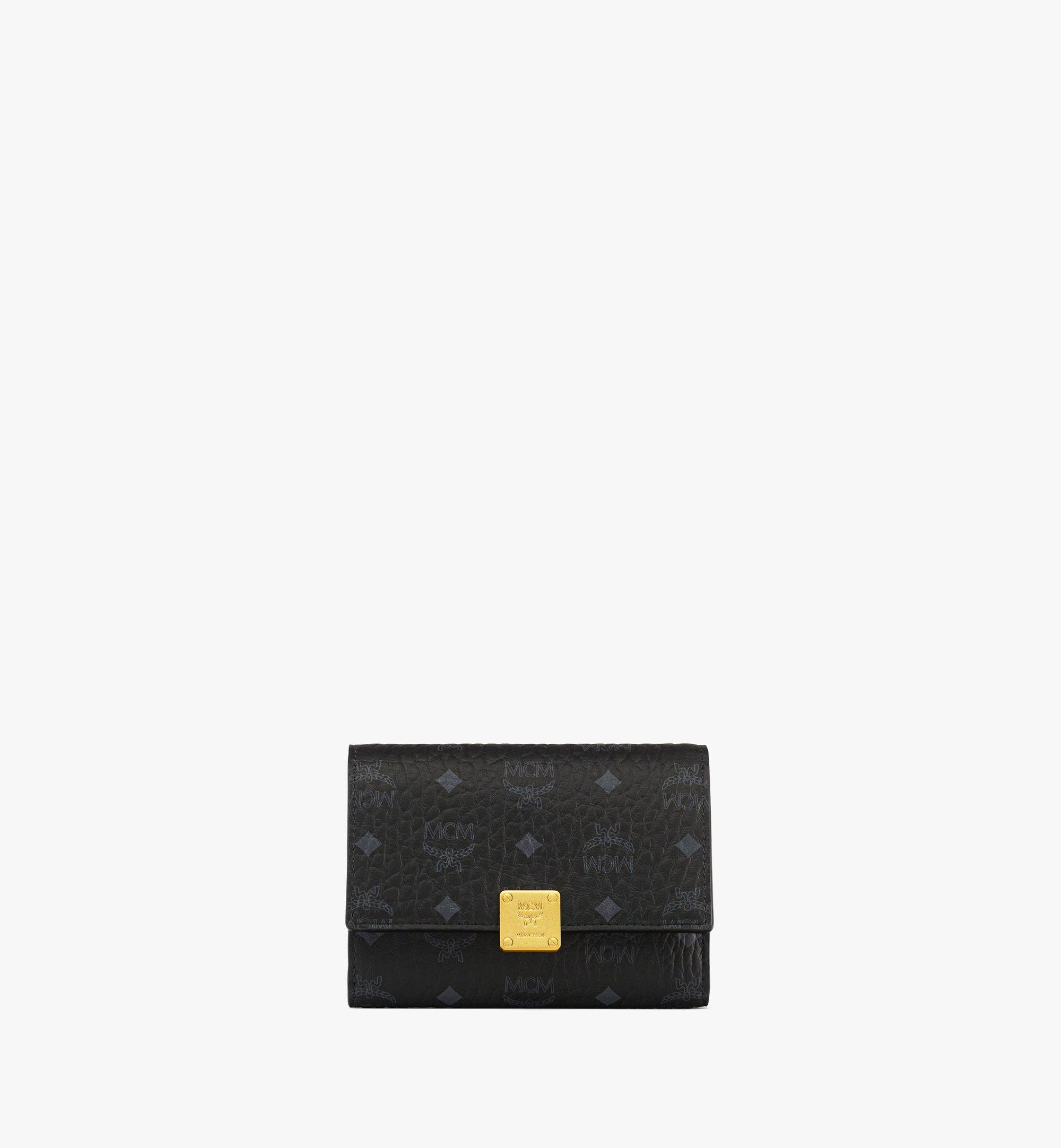 MCM Aren Trifold Wallet in Visetos Black MYSFSTA02BK001 Alternate View 1
