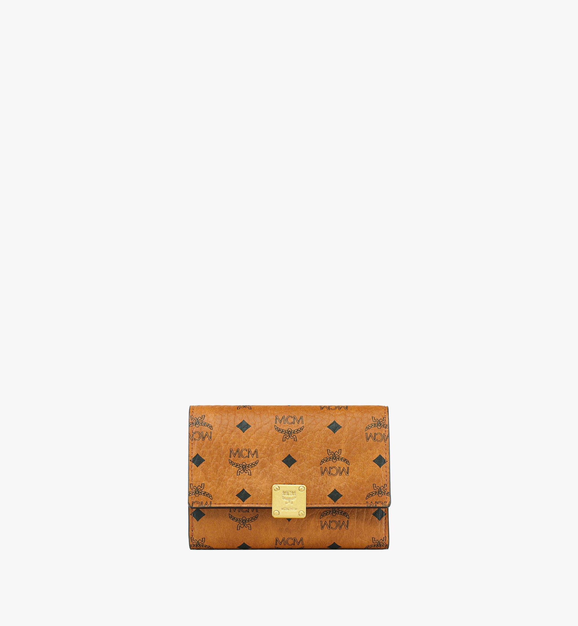 MCM Aren Trifold Wallet in Visetos Cognac MYSFSTA02CO001 Alternate View 1