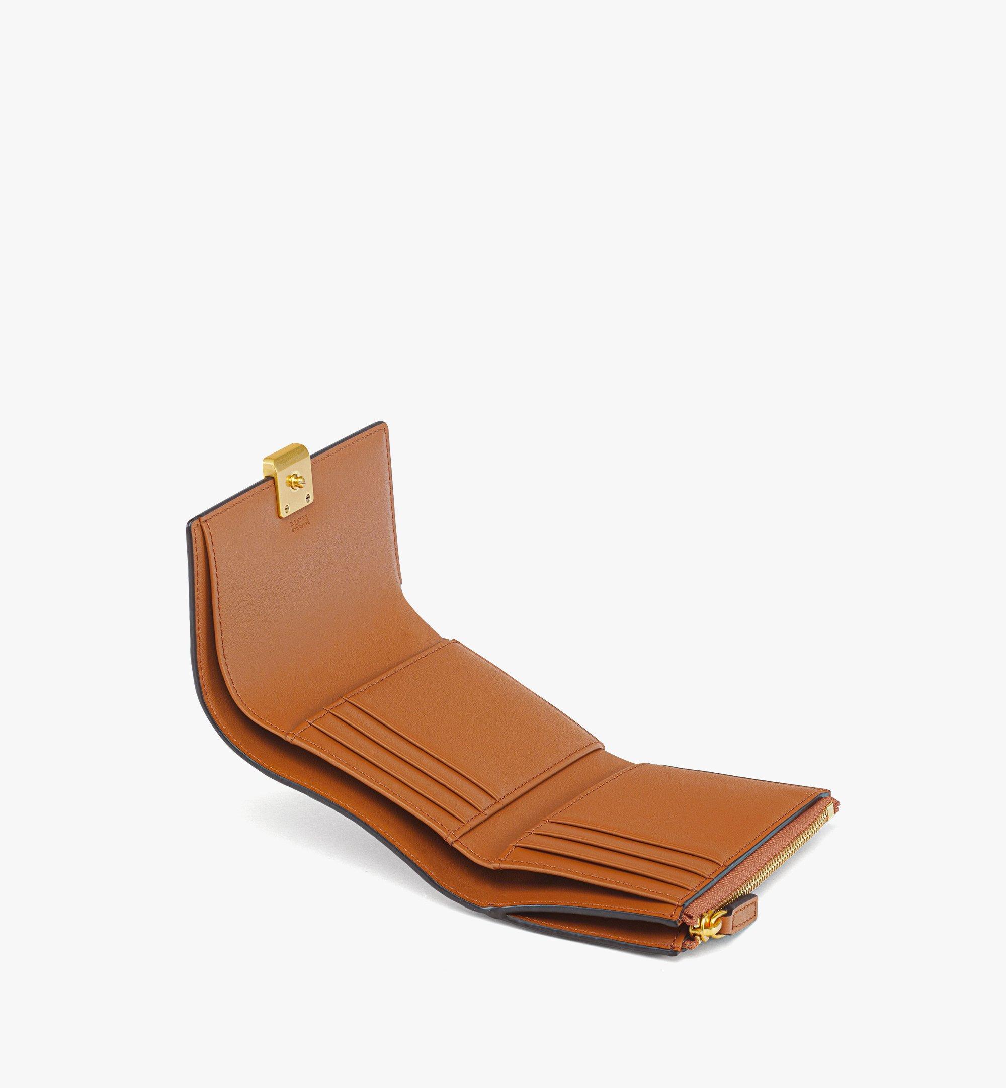 MCM Aren Trifold Wallet in Visetos Cognac MYSFSTA02CO001 Alternate View 1