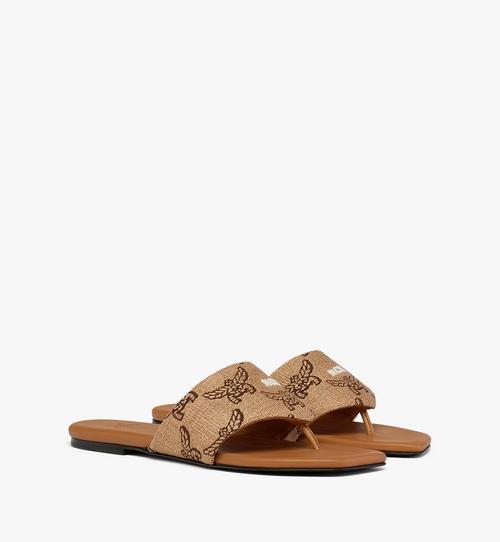 Flat Sandals in Lauretos Raffia Jacquard