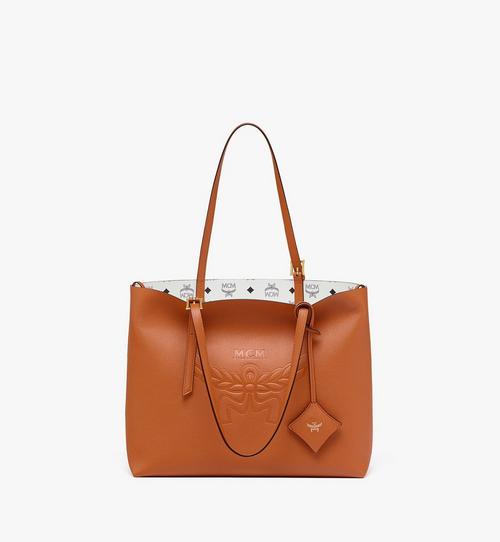 Himmel Shopper in Embossed Logo Leather